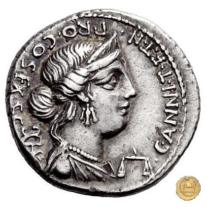 366/1 - denario C. Annius T.f.Tn. / L. Fabius L.f. Hispaniensis 82-81 BC (Nord Italia)