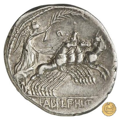 366/1 - denario C. Annius T.f.Tn. / L. Fabius L.f. Hispaniensis 82-81 BC (Nord Italia)