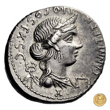 366/1 - denario C. Annius T.f.Tn. / L. Fabius L.f. Hispaniensis 82-81 BC (Nord Italia)