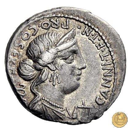 366/1 - denario C. Annius T.f.Tn. / L. Fabius L.f. Hispaniensis 82-81 BC (Nord Italia)