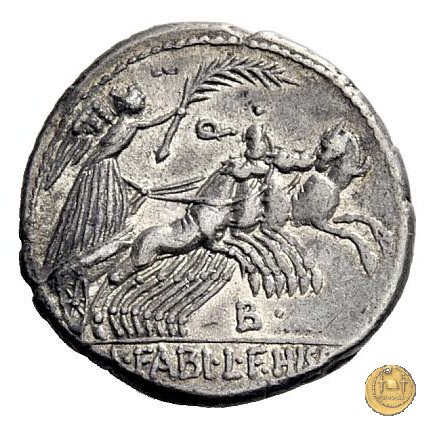 366/1 - denario C. Annius T.f.Tn. / L. Fabius L.f. Hispaniensis 82-81 BC (Nord Italia)