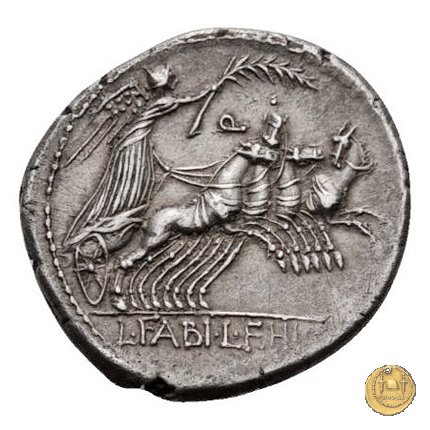 366/1 - denario C. Annius T.f.Tn. / L. Fabius L.f. Hispaniensis 82-81 BC (Nord Italia)