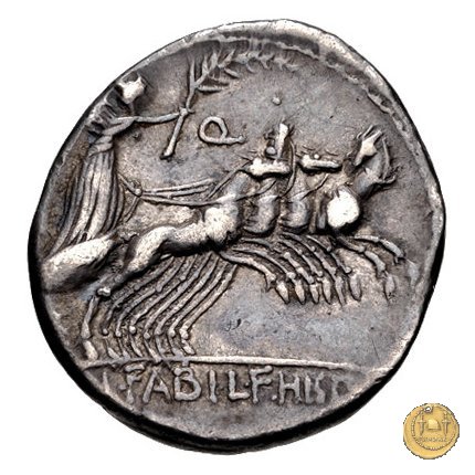 366/1 - denario C. Annius T.f.Tn. / L. Fabius L.f. Hispaniensis 82-81 BC (Nord Italia)