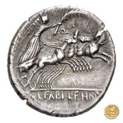 366/1 - denario C. Annius T.f.Tn. / L. Fabius L.f. Hispaniensis 82-81 BC (Nord Italia)