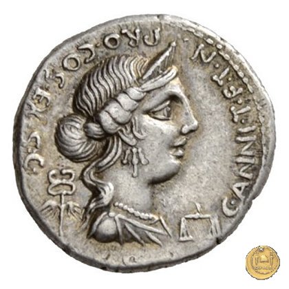 366/1 - denario C. Annius T.f.Tn. / L. Fabius L.f. Hispaniensis 82-81 BC (Nord Italia)