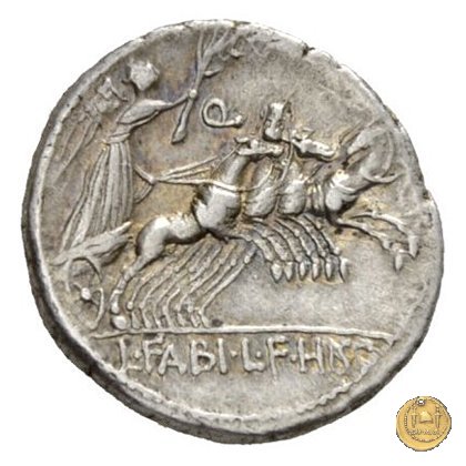 366/1 - denario C. Annius T.f.Tn. / L. Fabius L.f. Hispaniensis 82-81 BC (Nord Italia)