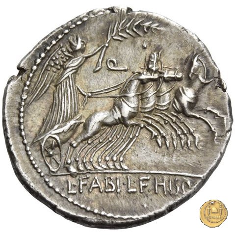 366/1 - denario C. Annius T.f.Tn. / L. Fabius L.f. Hispaniensis 82-81 BC (Nord Italia)