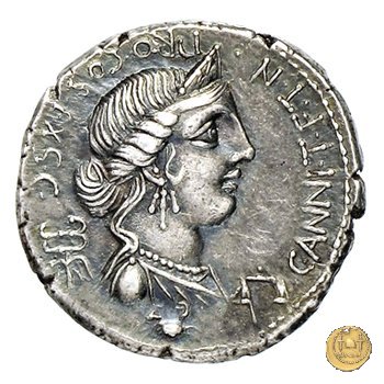 366/1 - denario C. Annius T.f.Tn. / L. Fabius L.f. Hispaniensis 82-81 a.C. (Nord Italia)