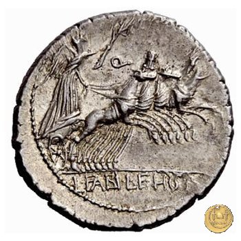 366/1 - denario C. Annius T.f.Tn. / L. Fabius L.f. Hispaniensis 82-81 BC (Nord Italia)