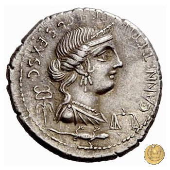 366/1 - denario C. Annius T.f.Tn. / L. Fabius L.f. Hispaniensis 82-81 BC (Nord Italia)