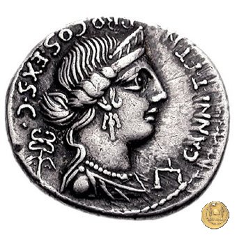 366/1 - denario C. Annius T.f.Tn. / L. Fabius L.f. Hispaniensis 82-81 BC (Nord Italia)