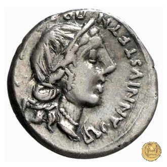 366/3 - denario C. Annius T.f.Tn. / L. Fabius L.f. Hispaniensis 82-81 BC (Nord Italia)