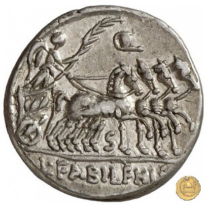 366/3 - denario C. Annius T.f.Tn. / L. Fabius L.f. Hispaniensis 82-81 BC (Nord Italia)