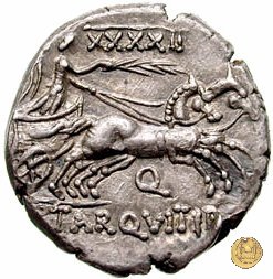 366/4 - denario C. Annius T.f.T.n. / C. Tarquitius P.f. 82-81 BC (Spagna)