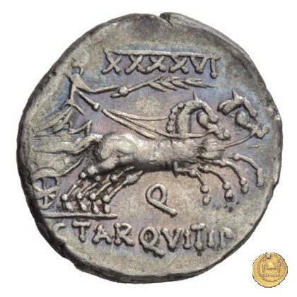 366/4 - denario C. Annius T.f.T.n. / C. Tarquitius P.f. 82-81 BC (Spagna)