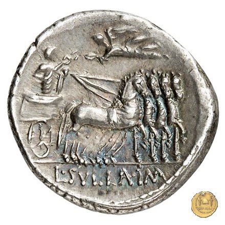 367/3 - denario L. Manlius L.f. Torquatus / L. Cornelius Sulla Felix 82 BC (Itinerante con Silla)