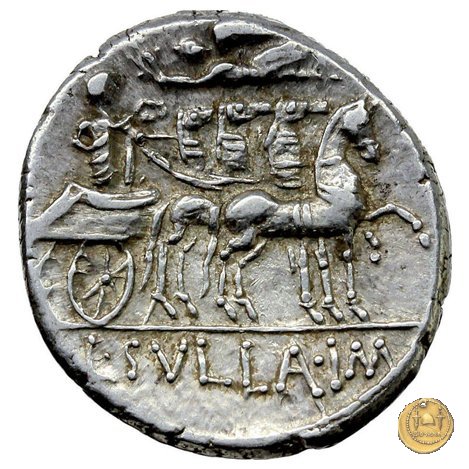 367/3 - denario L. Manlius L.f. Torquatus / L. Cornelius Sulla Felix 82 BC (Itinerante con Silla)