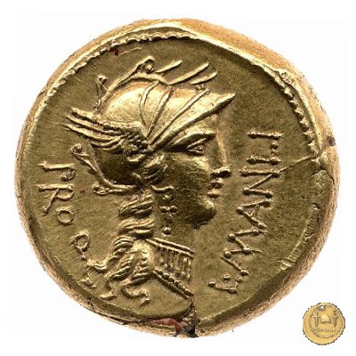 367/4 - aureo L. Manlius L.f. Torquatus / L. Cornelius Sulla Felix 82 BC (Itinerante con Silla)