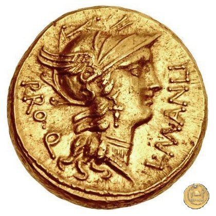 367/4 - aureo L. Manlius L.f. Torquatus / L. Cornelius Sulla Felix 82 BC (Itinerante con Silla)