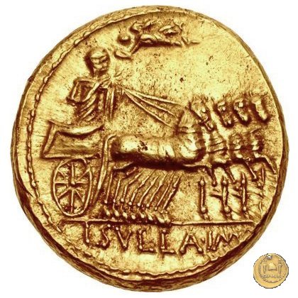 367/4 - aureo L. Manlius L.f. Torquatus / L. Cornelius Sulla Felix 82 BC (Itinerante con Silla)