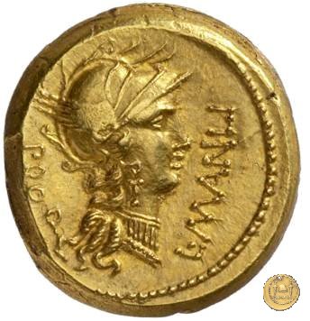 367/4 - aureo L. Manlius L.f. Torquatus / L. Cornelius Sulla Felix 82 BC (Itinerante con Silla)