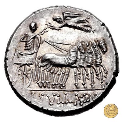 367/5 - denario L. Manlius L.f. Torquatus / L. Cornelius Sulla Felix 82 BC (Itinerante con Silla)