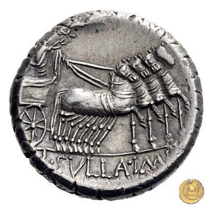 367/5 - denario L. Manlius L.f. Torquatus / L. Cornelius Sulla Felix 82 BC (Itinerante con Silla)