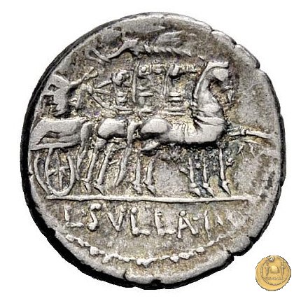 367/5 - denario L. Manlius L.f. Torquatus / L. Cornelius Sulla Felix 82 BC (Itinerante con Silla)