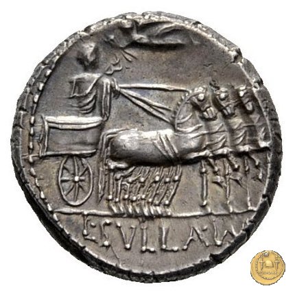 367/5 - denario L. Manlius L.f. Torquatus / L. Cornelius Sulla Felix 82 BC (Itinerante con Silla)