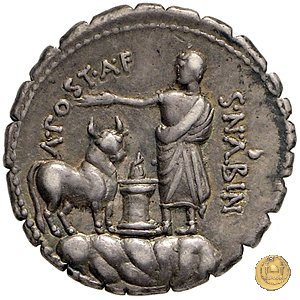 372/1 - denario A. Postumius A.f. Sp.n. Albinus 81 BC (Roma)