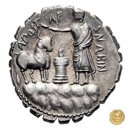 372/1 - denario A. Postumius A.f. Sp.n. Albinus 81 BC (Roma)