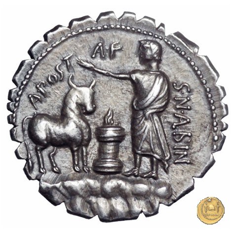 372/1 - denario A. Postumius A.f. Sp.n. Albinus 81 BC (Roma)