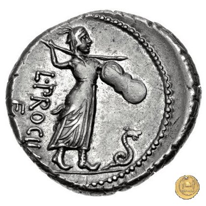 379/1 - denario L. Procilius 80 BC (Roma)