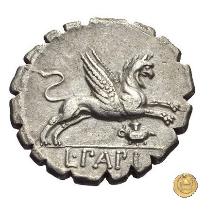 384/1 - denario L. Papius 79 BC (Roma)