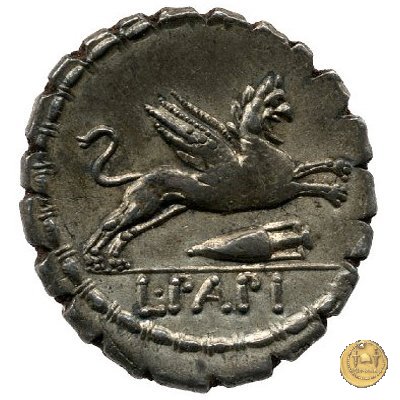 384/1 - denario L. Papius 79 BC (Roma)