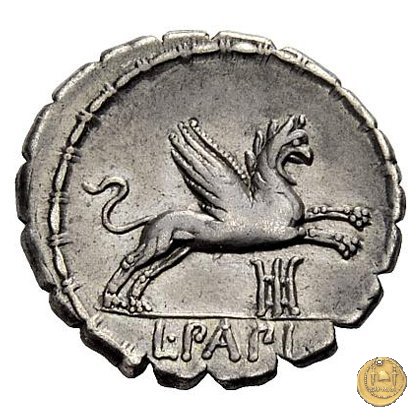 384/1 - denario L. Papius 79 BC (Roma)