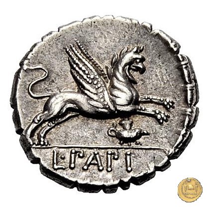 384/1 - denario L. Papius 79 BC (Roma)