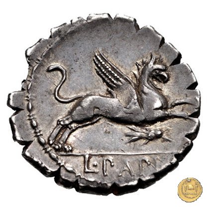 384/1 - denario L. Papius 79 BC (Roma)