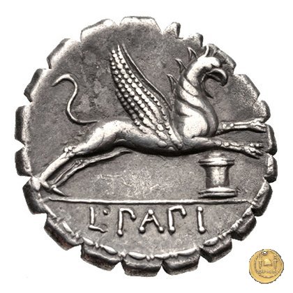 384/1 - denario L. Papius 79 BC (Roma)