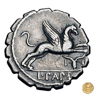 384/1 - denario L. Papius 79 BC (Roma)