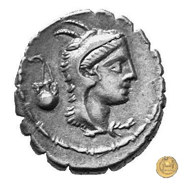 384/1 - denario L. Papius 79 BC (Roma)