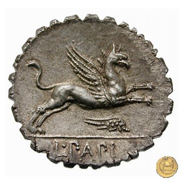 384/1 - denario L. Papius 79 BC (Roma)