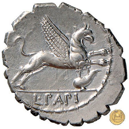 384/1 - denario L. Papius 79 BC (Roma)