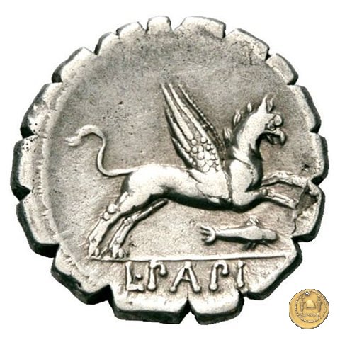 384/1 - denario L. Papius 79 BC (Roma)