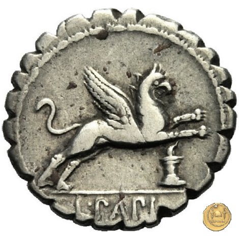 384/1 - denario L. Papius 79 BC (Roma)