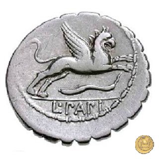 384/1 - denario L. Papius 79 BC (Roma)