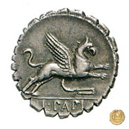 384/1 - denario L. Papius 79 BC (Roma)