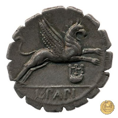 384/1 - denario L. Papius 79 BC (Roma)