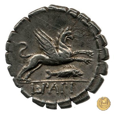 384/1 - denario L. Papius 79 BC (Roma)