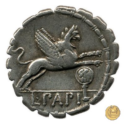 384/1 - denario L. Papius 79 BC (Roma)